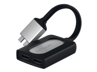 Satechi ST-TCDHAS - Video adapter - HDMI hunn til USB-C hann - 16 cm - sølv - 4K-støtte