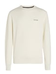 Micro Logo Repreve Sweatshirt Tops Sweat-shirts & Hoodies Sweat-shirts Cream Calvin Klein