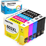 PACITEK 603XL Ink Cartridges 5Pack Replacement for Epson 603 Ink Cartridges Mult