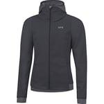 Gore Wear Women's R3 Windstopper Thermo Hooded Running Shirt - Terra Grey, Size: 40