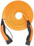 HELIX Convenience Ladekabel Type 2 for elbil, 22kW, 5m - oransje
