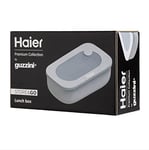Haier HAGSG4080 Hermetic Lunchbox with Inner Container, Dishwasher Safe, Suitable for Refrigerator, Freezer and Microwave, 12.2x12.2x6.8 cm, Premium Collection by Guzzini