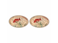 Set Of 2 Sea Life Melamine Oval Platters - 24 X 15 Cm