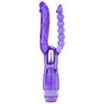 Opaque Double Penetration Vibrator (Purple)