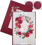 Hallmark Luxury Valentine's Day Card for Wife - Traditional Floral Wreath Desig