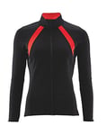 Crane Outdoor Ladies Size 12 Water Resistant Windproof Breathable Reflective Cycling Jacket Womens Cyle Jacket Black and Red