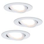 Paulmann 3 kpl LED-uppovalaisin Coin Slim, valkoinen, IP23