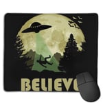 Believe Alien Abduction Customized Designs Non-Slip Rubber Base Gaming Mouse Pads for Mac,22cm×18cm， Pc, Computers. Ideal for Working Or Game