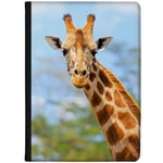 Azzumo Peekaboo Giraffe Faux Leather Case Cover/Folio for the Apple iPad 10.2 (2020) 8th Generation