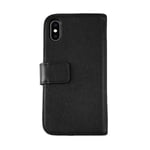 iPhone X/XS Plånboksfodral Läder Rvelon - Svart Svart