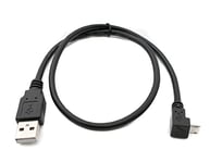 System-S Câble USB 2.0-50 cm - Type A mâle vers Micro B - Adaptateur coudé - Noir