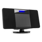 Audizio Nimes Bluetooth stereoset med CD-spelare, USB mp3-spelare och radio - 50W - Svart, Snyggt stereo HiFi-system med USB och CD-spelare