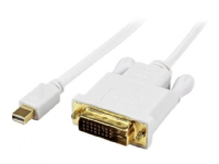 StarTech.com 6 fot Mini DisplayPort till DVI Active Adapter Converter Cable - 1,8 m (6 fot) aktiv mDP till DVI M/M-kabel - 1920x1200 - Vit (MDP2DVIMM6WS) - DisplayPort-kabel - Mini DisplayPort (hane) till DVI-D (hane) - 1,8 m - aktiv - vit