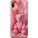 Samsung Galaxy A20e Genomskinligt Skal Rosa nallebjörn