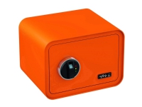 BASI mySafe 350, Frittstående safe, Oransje, Elektronisk, Fingeravtrykksleser, Batteri, AA, 350 mm