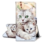 QC-EMART Case for Samsung Galaxy S20 FE Phone Wallet Cover, Baby Cats PU Leather Flip Case Shockproof Card Pouch Stand Holder Magnetic Women Phone Purse Cover for Samsung Galaxy S20 FE
