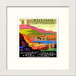 Lumartos, Vintage Poster Kuling_China Contemporary Home Decor Wall Art Print, White Frame, 10 x 10 Inches