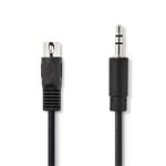 Adapterkabel 5-pol DIN hane, 3-pol 3.5 mm hane, 2 meter