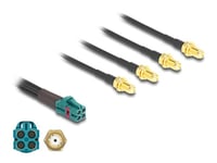 Delock - Antennkabel - Mini Fakra Z Connector (Hane) Till Sma (Hane) - 20 Cm - Blå, Ral 5021