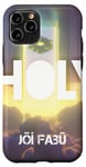 iPhone 11 Pro Holy UFO UAP Tractor Beam Fluffy Clouds Night Sky Travel Case