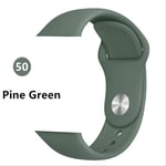 SQWK Strap For Apple Watch Band Silicone Pulseira Bracelet Watchband Apple Watch Iwatch Series 5 4 3 2 38mm or 40mm SM Pine Green