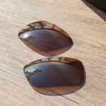 Walleva Brown Mr.Shield Polarized Replacement Lenses for Oakley Double Edge