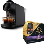 L'OR BARISTA Sublime Coffee Machine Black by Philips with L'OR Double Lungo Prof