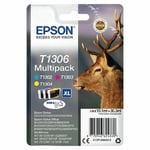 Genuine Epson T1306  (T1302 T1303 T304) CMY Multipack Ink Cartridges Stag  ****
