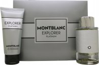 Mont Blanc Explorer Platinum Gift Set 100ml EDP + 100ml Shower Gel + 7.5ml EDP
