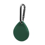 SAITS Compatible for Apple AirTag 2021 Silicone Case with Keychain, Professional AirTag Carrier Teardrop-Shaped. (Dark Green)