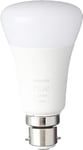 Philips Hue White Smart Bulb Twin Pack LED [B22 Bayonet Cap] - 800 Lumens (60W equivalent). Works with Alexa, Google Assistant and Apple Homekit
