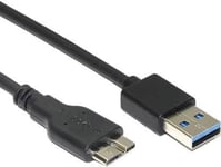 NÖRDIC USB 3.1 kabel USB A til USB Micro B 3m svart