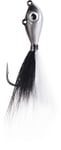 Mustad Big Eye Bucktail jiggskalle 10 g med 3/0 krok black/silver 1-pack