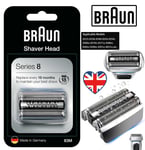 Braun 83M Series 8 Shaver Replacement Head Cassette Foil & Cutter - Matt Silver