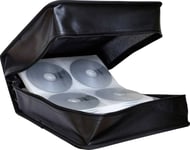 MEDIARANGE BOX95 CD / DVD WALLET Case Holds 400 Black PU LEATHER