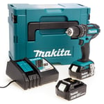 Makita Makita DHP482RTJ 18V LXT Combi Drill (2 x 5.0Ah Batteries) in MakPac case