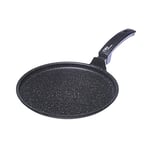 Moneta Etnea Crêpière, revêtement anti-adhésif et anti-rayures surface en pierre, Poêle à crêpes et pancakes, Lavable au lave-vaisselle, 32 cm