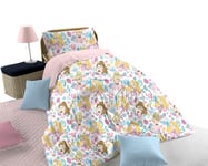 Hermet Princess Disney Couette d'hiver pour lit de Chambre 1 Place, Rose, en Coton, 170 x 260 cm, 1 Place
