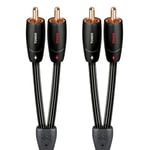 AudioQuest 8m Tower RCA câble audio 2 x RCA Noir - Câbles audio (2 x RCA, 2 x RCA, Cuivre, 8 m, Noir)