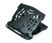 Q-Connect Support Ergonomique en Plastique pour Ordinateur Portable et MacBook - Noir - Pied Rotatif - 25,5 x 1,8 x 28 cm - 0,53 kg