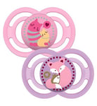 MAM Perfect 6+ Months Soother Double Pack - Pink
