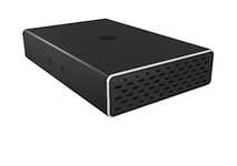 ICY BOX Raid IB-RD2253-C31 Boîtier pour 2 disques SSD et HDD de 2,5", câble USB-C et USB-A, USB 3.1 Gen2 (10 GB/s), Aluminium, Noir,