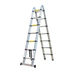 Herzberg HG-5560: indragbar teleskopstege av aluminium - 5,60 M