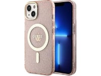 Fodral Guess Guhmp14mhccgp Iphone 14 Plus / 15 Plus 6.7 "Rosa / Rosa Hardcase Glitter Gold Magsafe