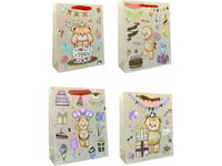 Ju-Piter Teddybär Presentpåse 17,5X23,5X8cm 943C Mix P12 Pris Per 1 St
