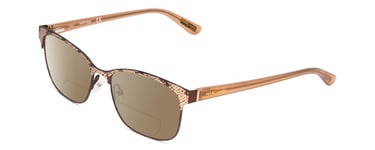 Guess by Marciano GM0318 Lady Polarized BIFOCAL Sunglasses Snake Skin Brown 52mm