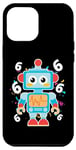 Coque pour iPhone 13 Pro Max T-shirt 6ème anniversaire robot robot pour enfants de 6 ans garçons et filles