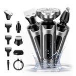 SEJOY 5IN1 Mens Electric Shaver Rotary Razor Rechargeable Wet Dry Hair Trimmers