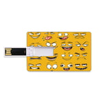 32 GB Clés USB à mémoire flash Emoji Stockage de bâton de mémoire de disque de la clé U de forme de carte de crédit bancaire Smiley surpris triste chaud heureux sarcastique humeur en colère visages ex