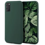 Moozy Minimalist Series Silicone Case for Samsung S20 FE, Midnight Green - Matte Finish Lightweight Mobile Phone Case Ultra Slim Soft Protective TPU Cover with Matte Surface